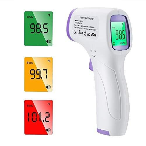 Front Thermometer Non Contact Portable Infrared Thermometer Accurate Instant Readings Suitable for Children Adults Food etc Purple
