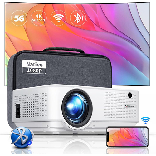 5G WiFi Bluetooth Projector 15000 Lux Native 1080P Full HD Movie Projecotor 4K Support Home Projector for Phone PC Firestick