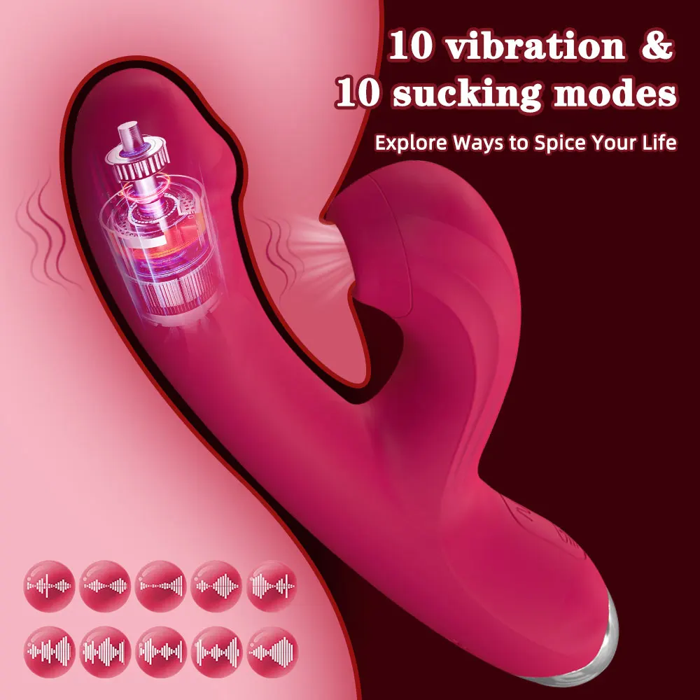 Heating Dildo Vibrator for Women Rabbit Vibrator Dildo Sucking Clitoral G Spot Stimulation Massager Adult Sex Toys for Women Vaginal Couple Toys