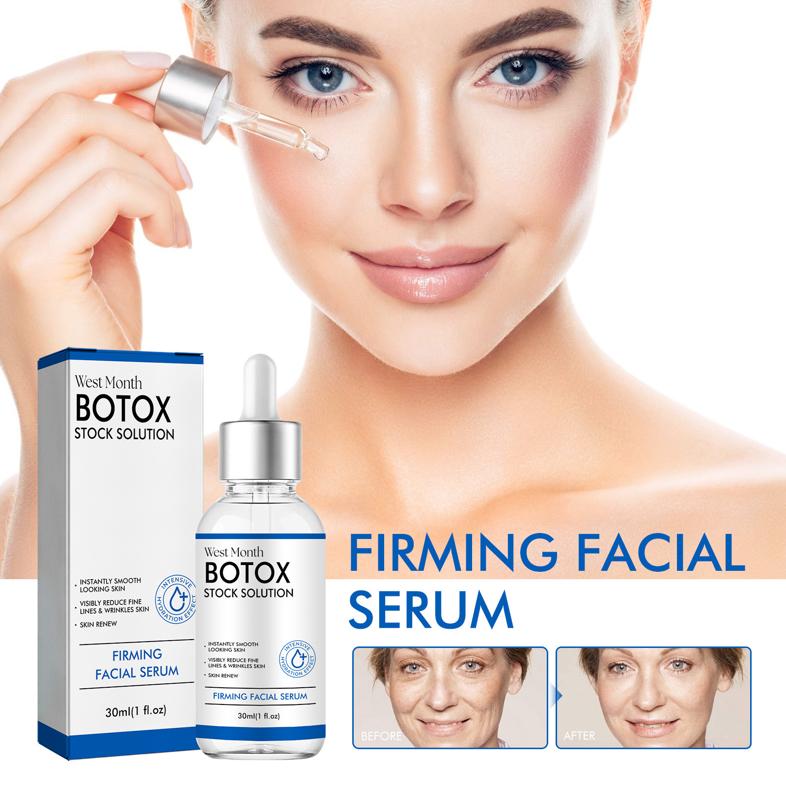 (1 PC) Firming Face Essence Hydrates Moisturizes Brightens Tenderizes Reduces Fine Lines Wrinkles Anti Aging Facial Serum