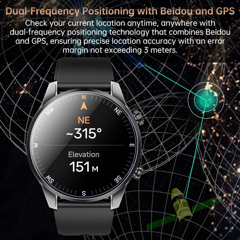 GPS Smart Watch GPS Barometer Bluetooth Call Smartwatch Men Women