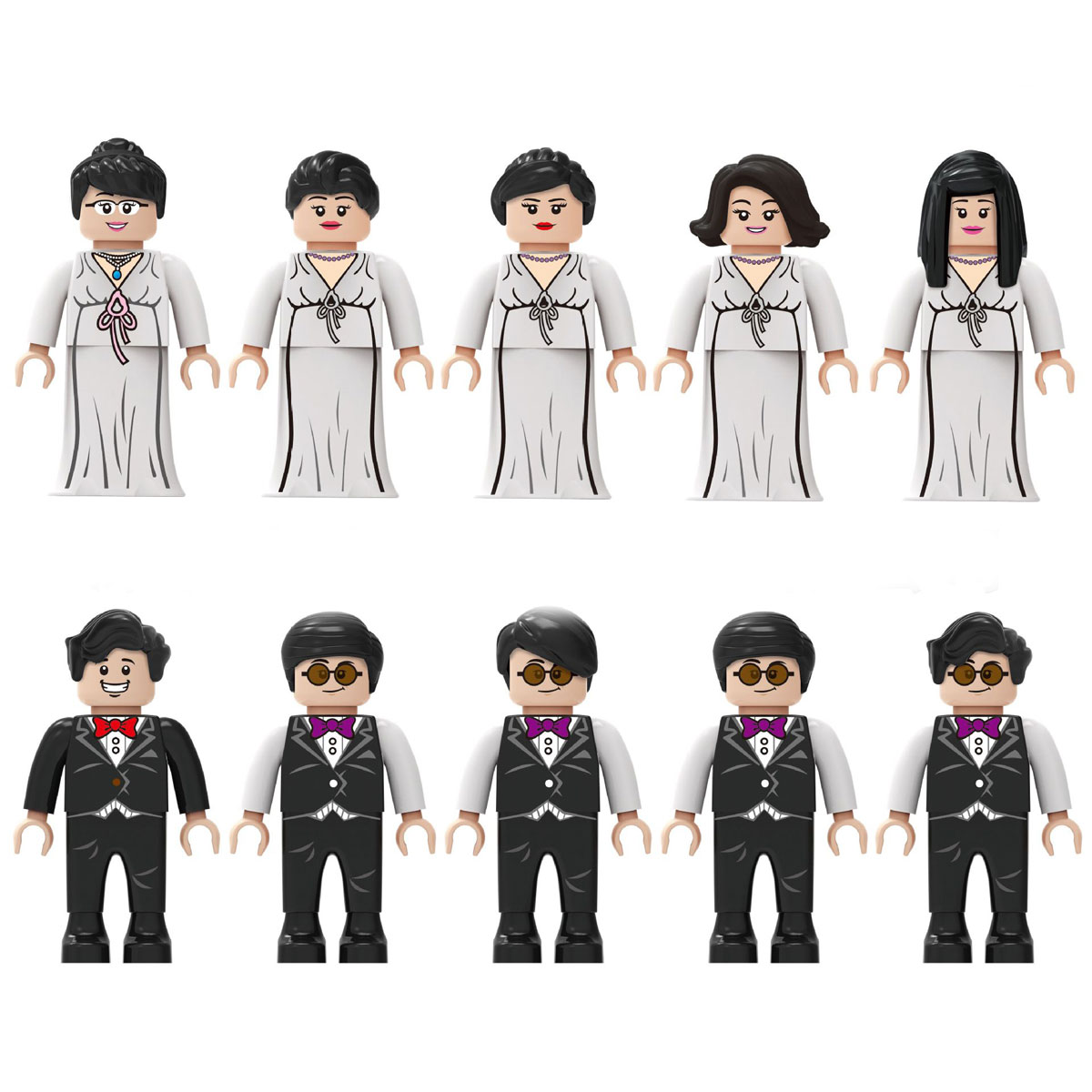 Wedding City Friends People MOC compatible Lego Building Blocks Educational Bricks Toys 10 PCS/SET