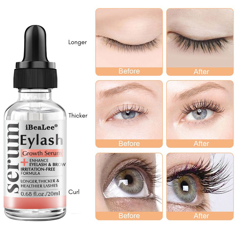 Eyelash Growth Serum Eyebrow Enhancer Products Longer Fuller Thicker Lashes Treatment Eye Care Liquid For Women 20ml