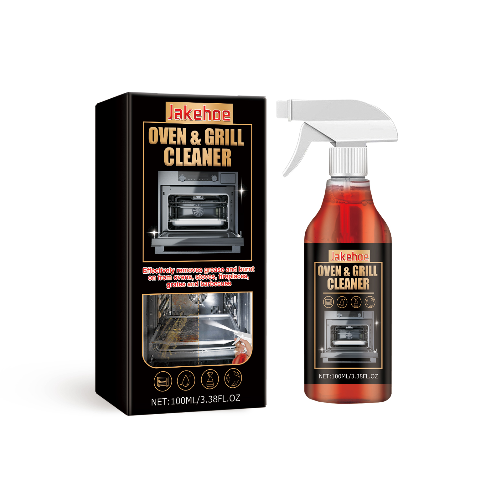 Ovens Cleaning Foam Spray Strong Kitchen Remove Grill Stove Oil Stains All Purpose Cleaner for Kitchen Appliances Household Care ﻿