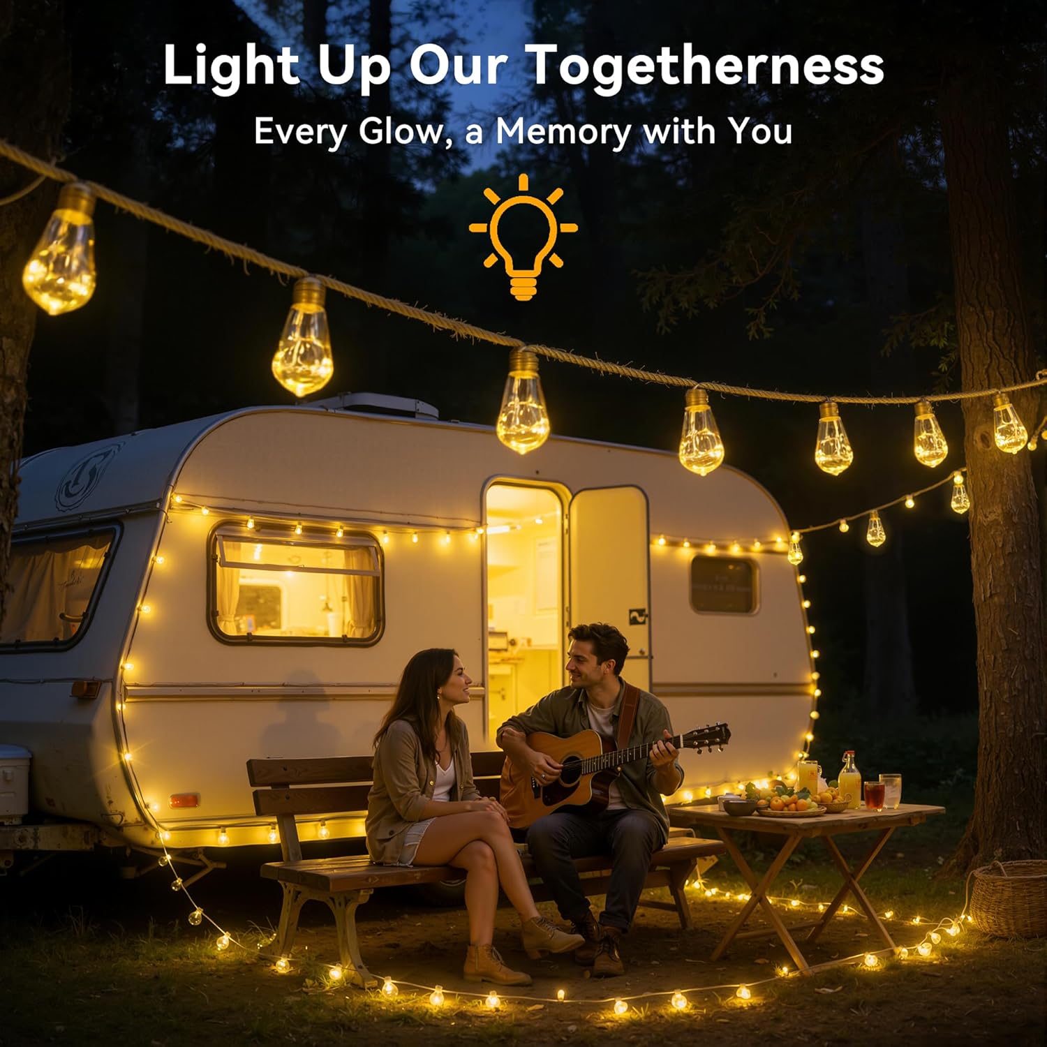 Solar Lights Outdoor Garden 20 Bulbs 10M Hemp Rope with Remote USB and Solar Powered Shatterproof Festoon Lights Waterproof 8 Modes Fairy String Light for Balco