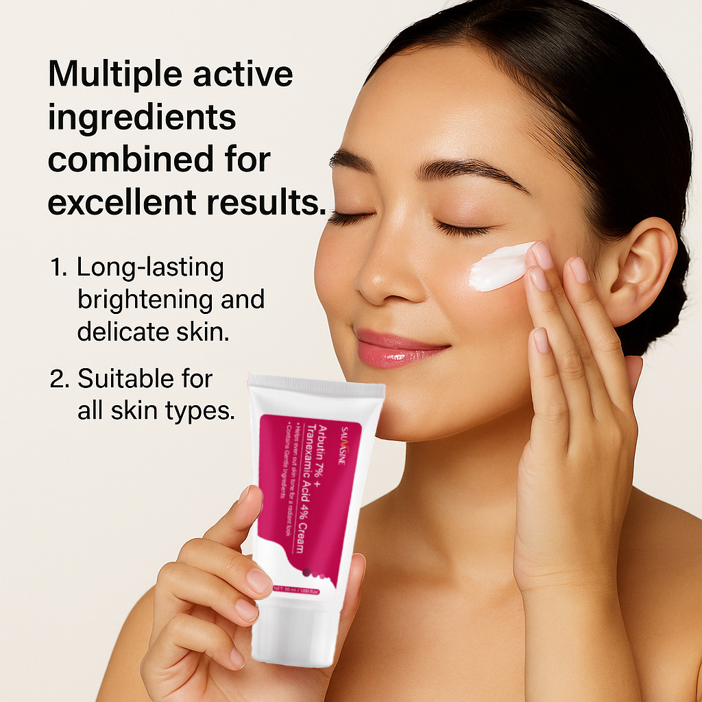 Arbutin Tranexamic Acid Cream 7% Arbutin and 4% Tranexamic Acid Brightening Dark Spot Corrector for Skin Care Home Use Natural 50ml
