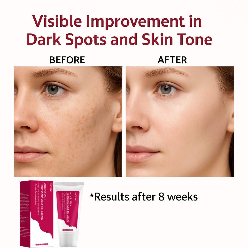 Arbutin Tranexamic Acid Cream 7% Arbutin and 4% Tranexamic Acid Brightening Dark Spot Corrector for Skin Care Home Use Natural 50ml