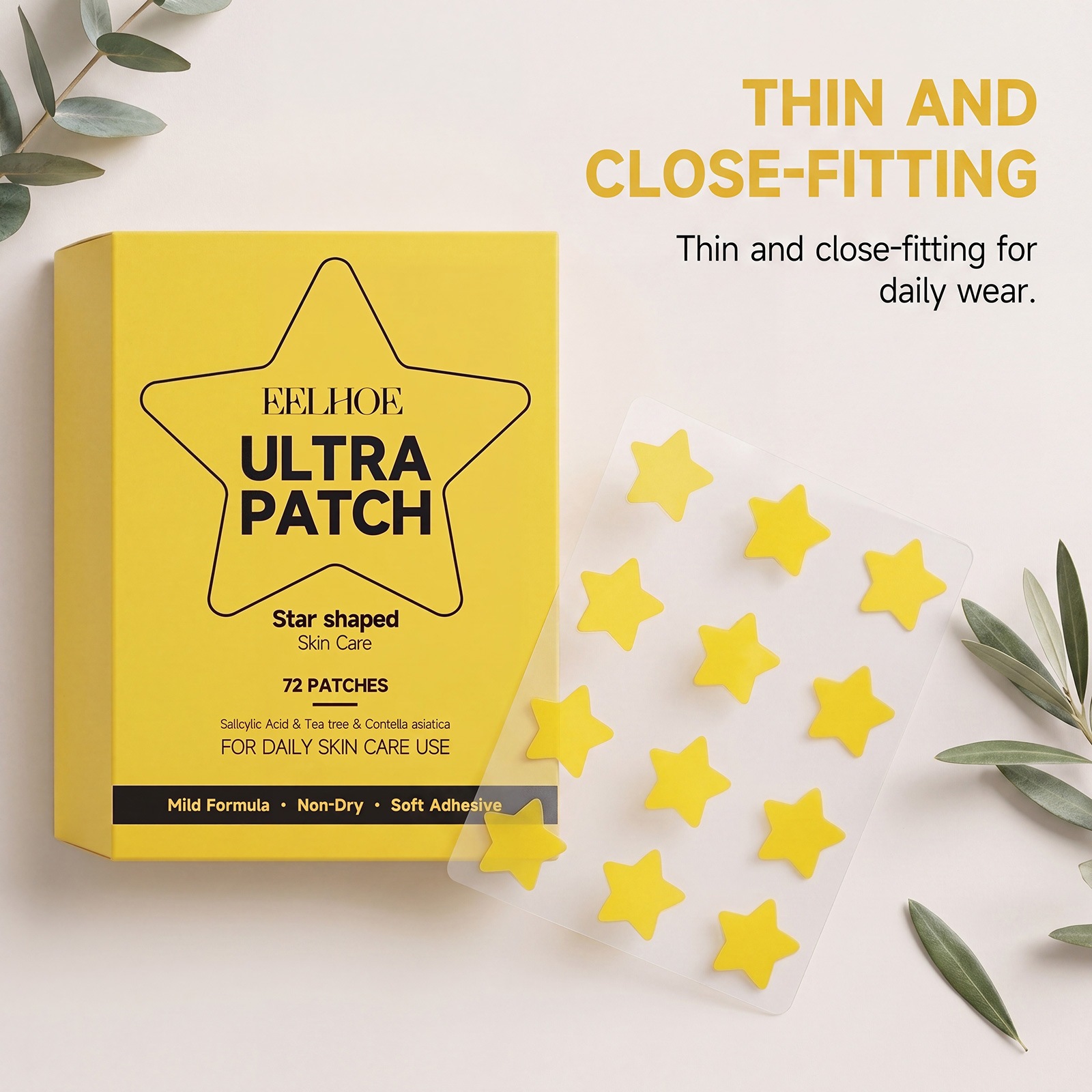 Star Shaped Skin Care Patch For Blemish Coverage Soothing And Gentle Acne Care