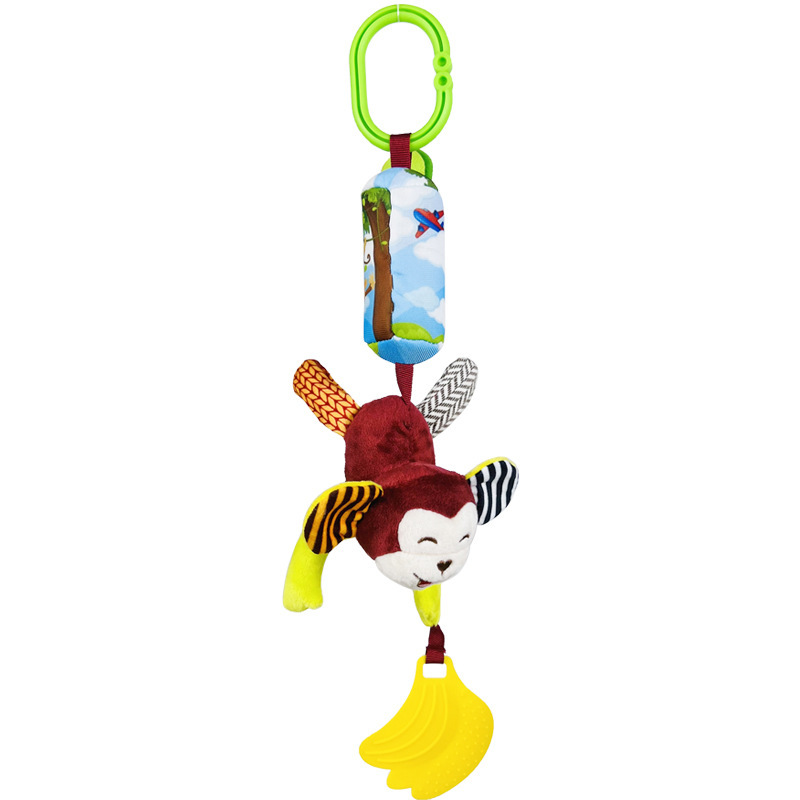 (fox 1131) Soft Animal Hanging Handbells Rattles Plush Infant Baby Development Handle Sensory Toys WIth Teether Baby Toy For Newborn Gifts