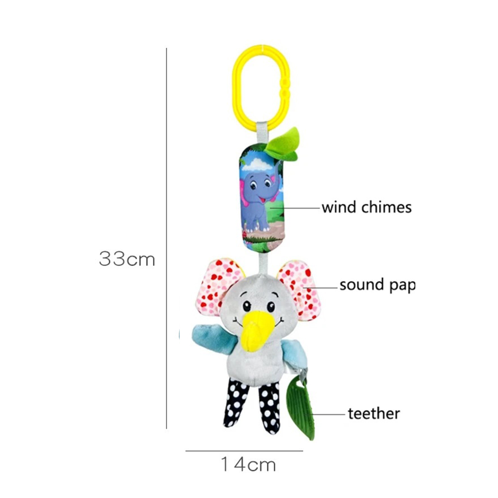 (fox 1131) Soft Animal Hanging Handbells Rattles Plush Infant Baby Development Handle Sensory Toys WIth Teether Baby Toy For Newborn Gifts