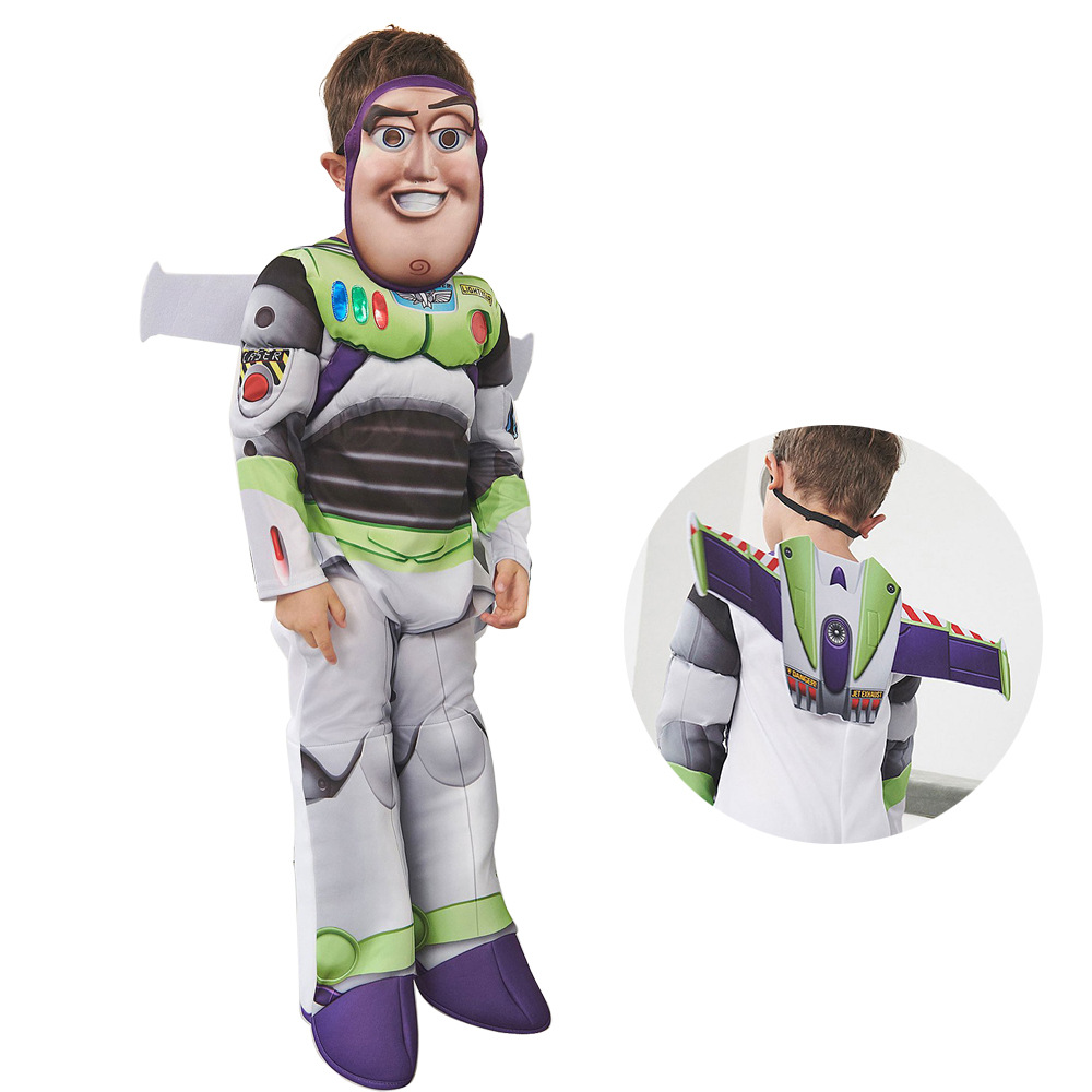 (L) Buzz Lightyear Kids Cartoon Role Play Halloween Party Themed Anime Cos Outfit Super Hero