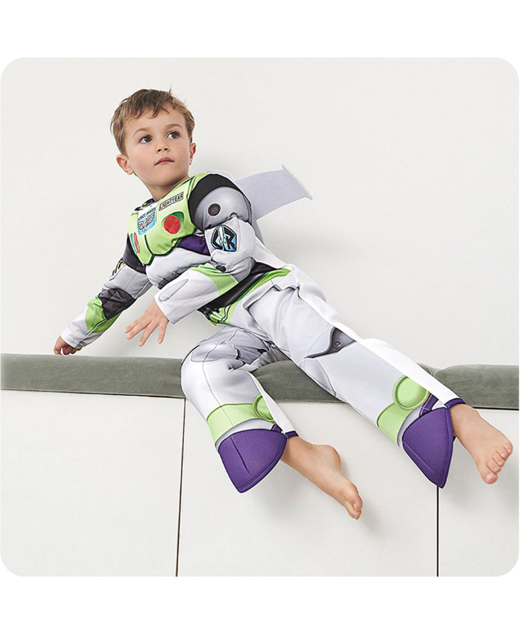 (L) Buzz Lightyear Kids Cartoon Role Play Halloween Party Themed Anime Cos Outfit Super Hero