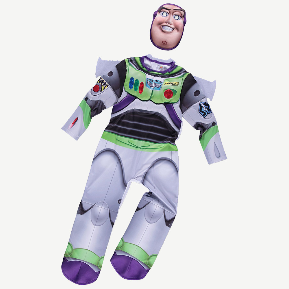 (L) Buzz Lightyear Kids Cartoon Role Play Halloween Party Themed Anime Cos Outfit Super Hero