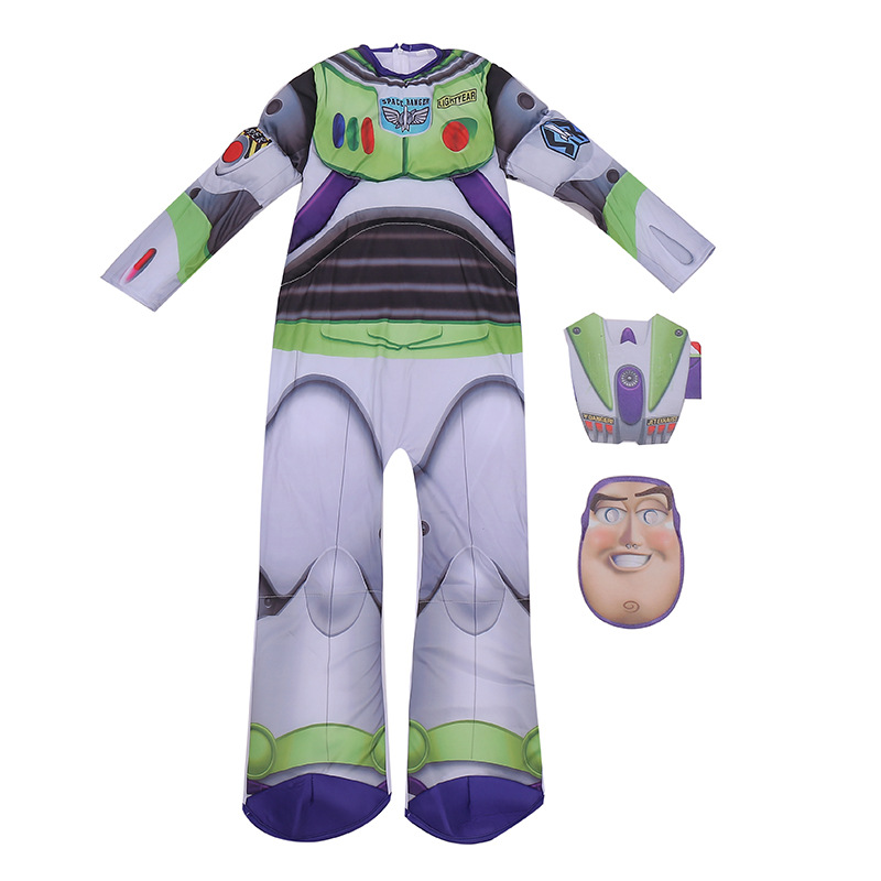 (L) Buzz Lightyear Kids Cartoon Role Play Halloween Party Themed Anime Cos Outfit Super Hero