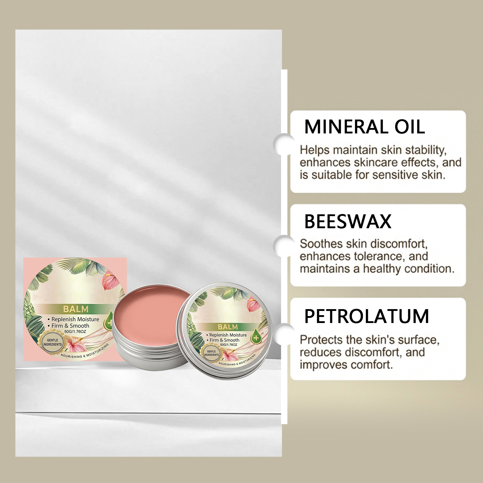 Skin Care Ointment Mild Ingredients Light Soft Texture Smooth Moisture Lock Hydrating Cream Protect Body Complexion