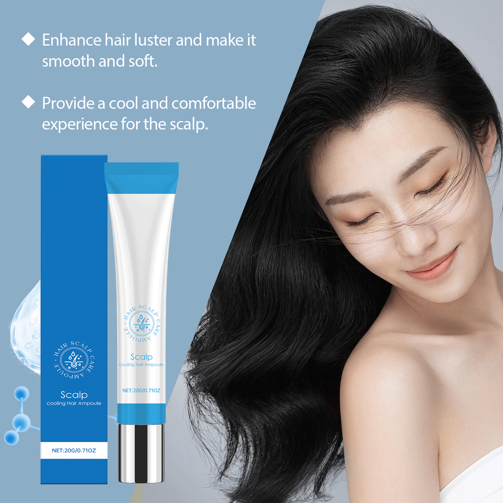 Hair Care Essence Roller Nourish Strengthen Repair Dry Damaged Soft Silky Shiny Tresses Liquid