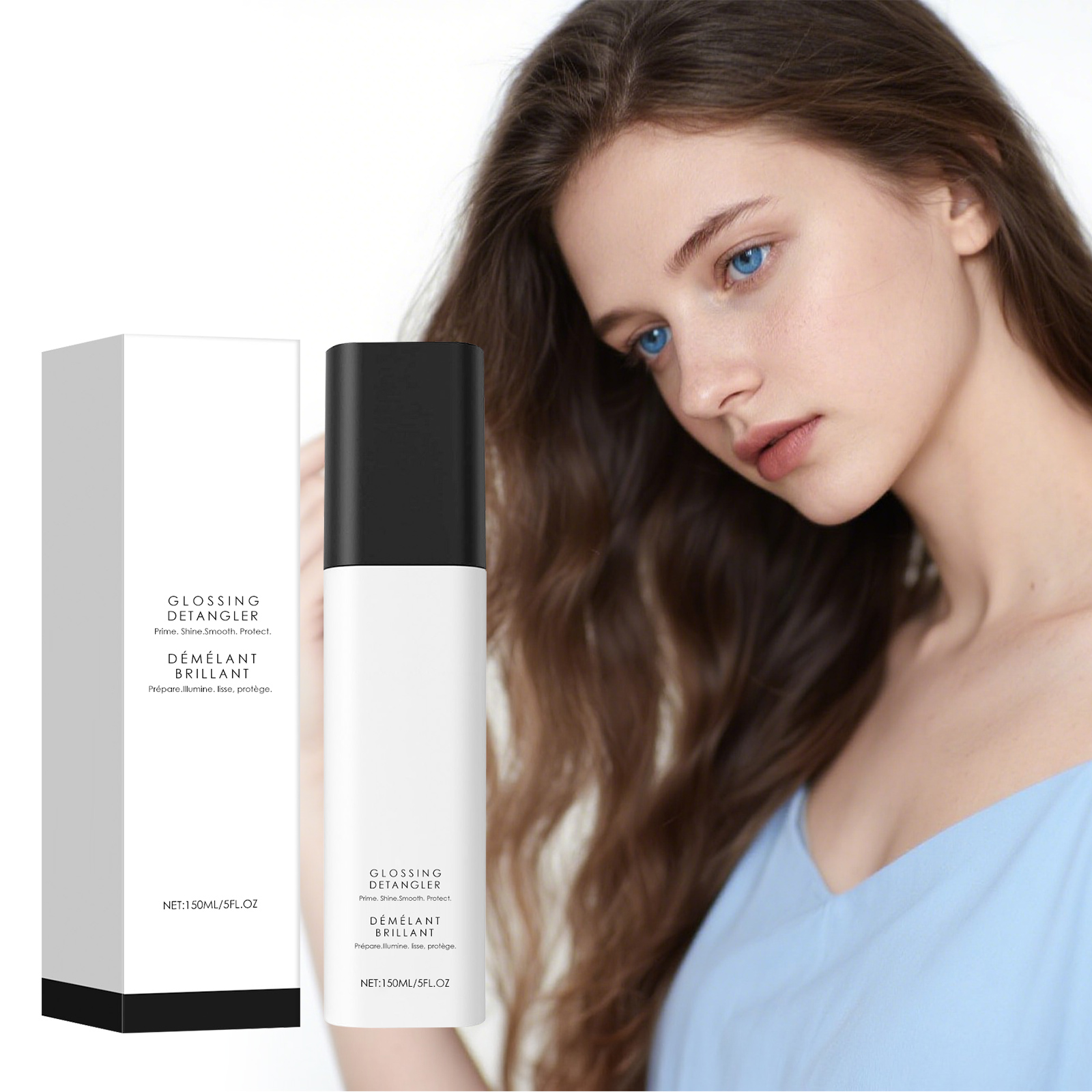 Refreshing No Rinse Hair Spray Lightweight Oil Removing Fluffy Smooth Nourishing Care For Hair