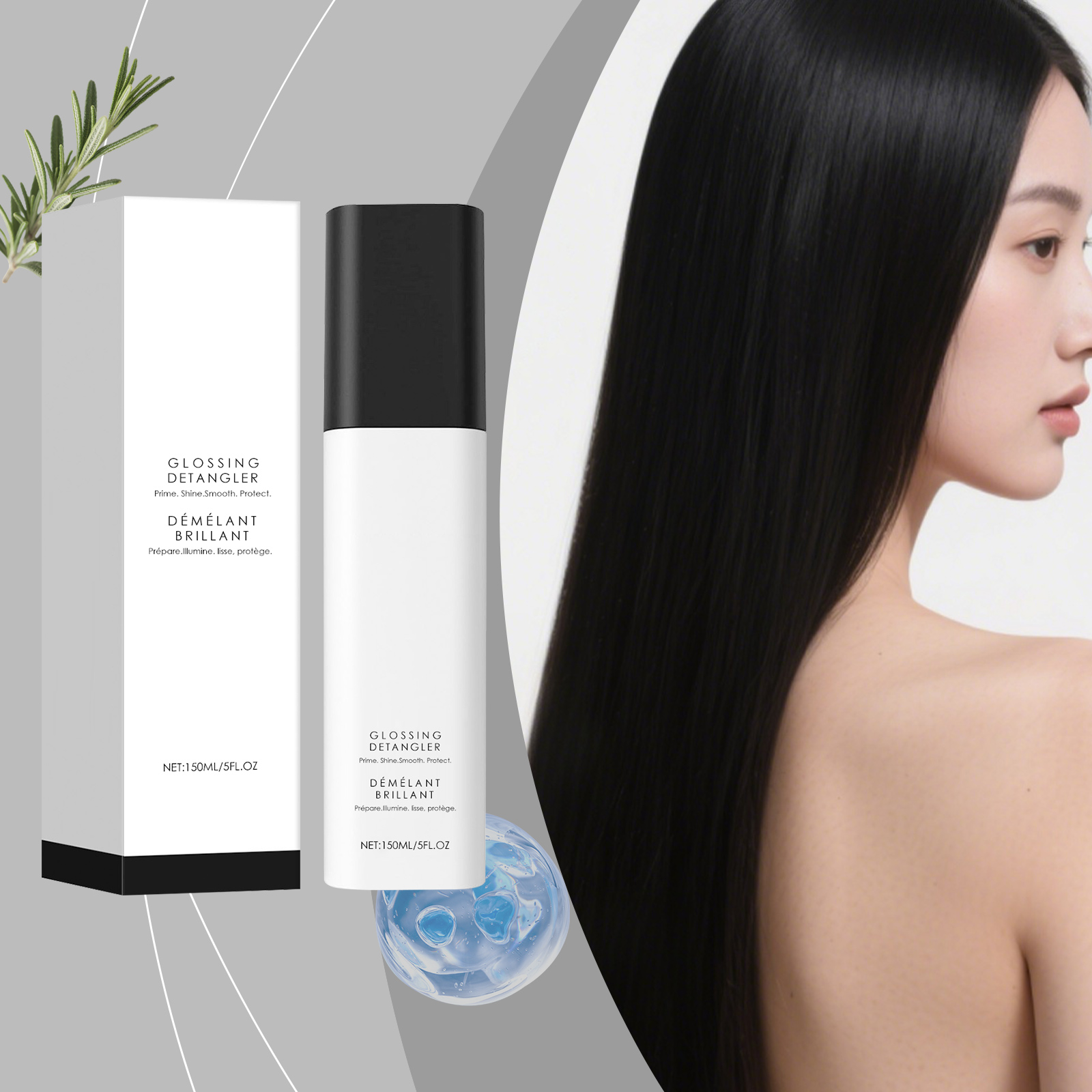 Refreshing No Rinse Hair Spray Lightweight Oil Removing Fluffy Smooth Nourishing Care For Hair