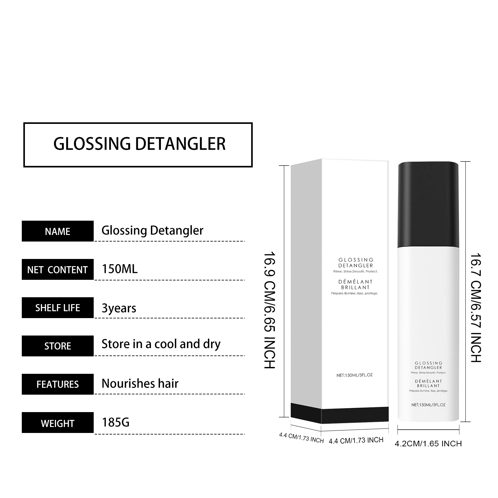 Refreshing No Rinse Hair Spray Lightweight Oil Removing Fluffy Smooth Nourishing Care For Hair