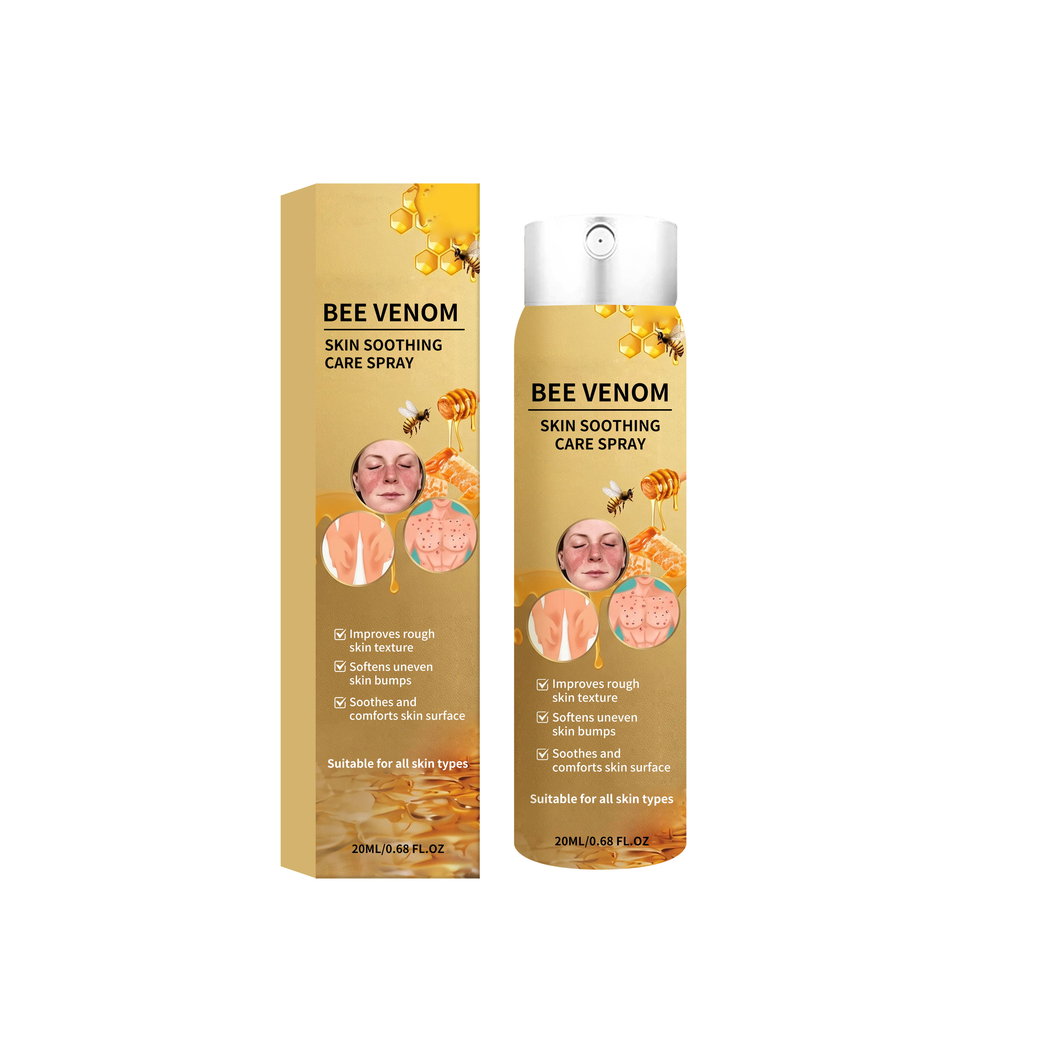 Bee Venom Skin Care Spray Hydrating Nourishing Soft Bright Refreshing Moisturizing Daily Facial Skin