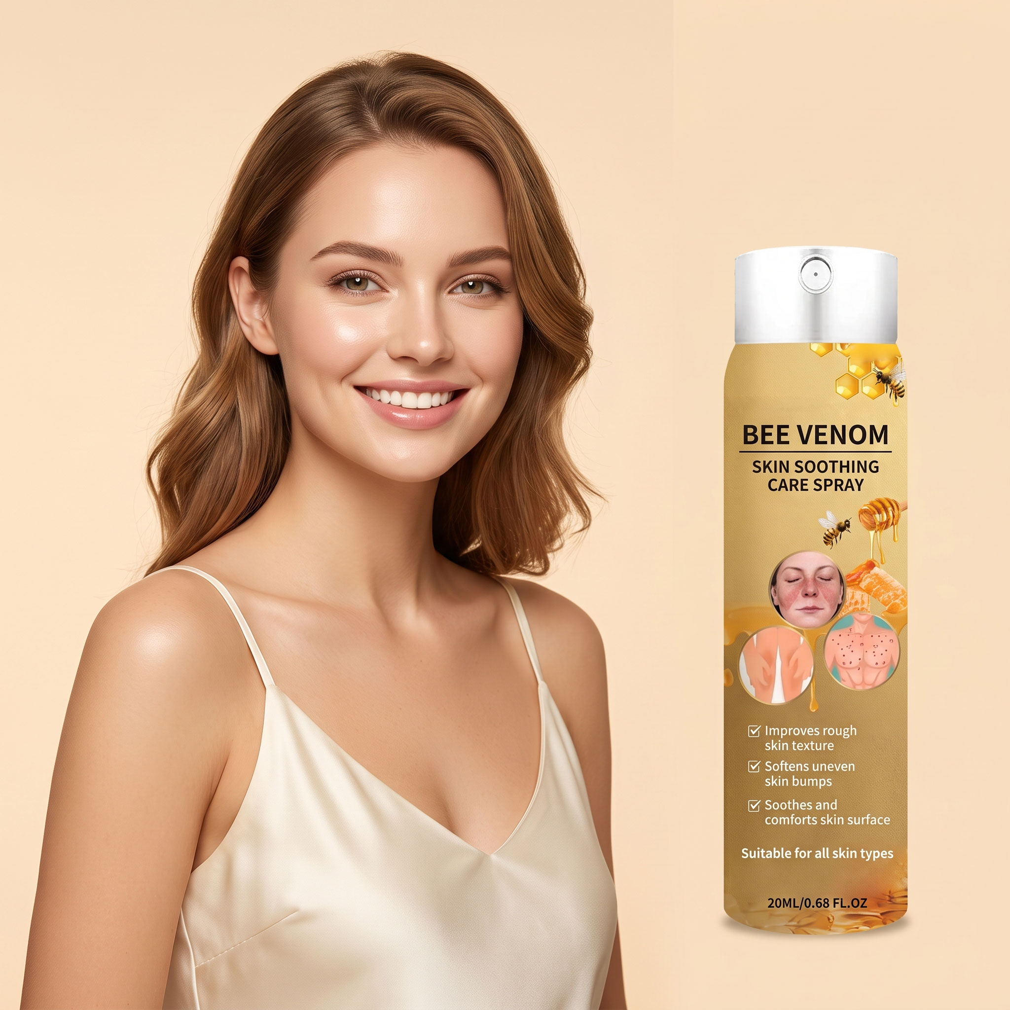 Bee Venom Skin Care Spray Hydrating Nourishing Soft Bright Refreshing Moisturizing Daily Facial Skin