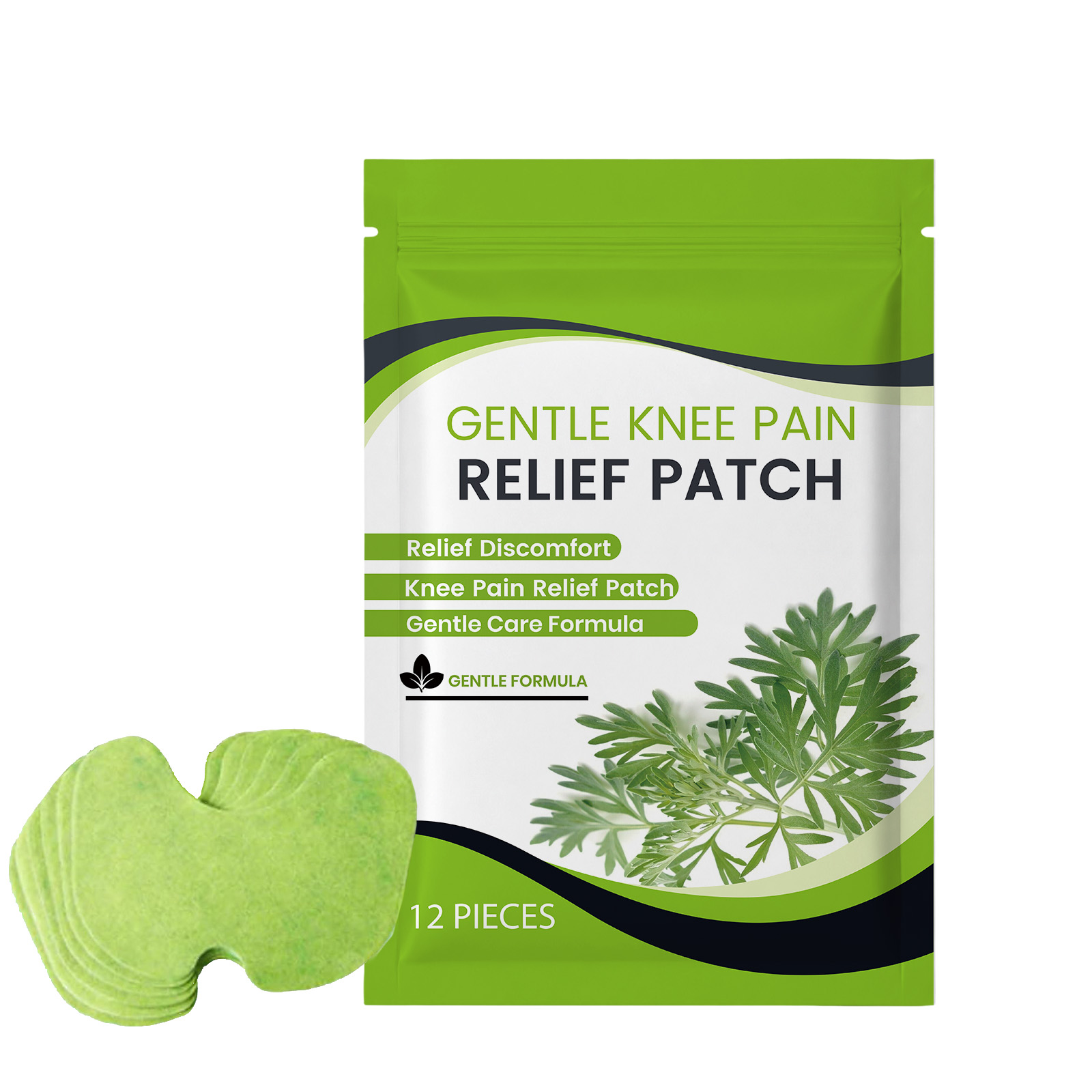 Knee Care Patch Plant Ingredients Mild Soft Light Cozy External Massage Body Joint Care