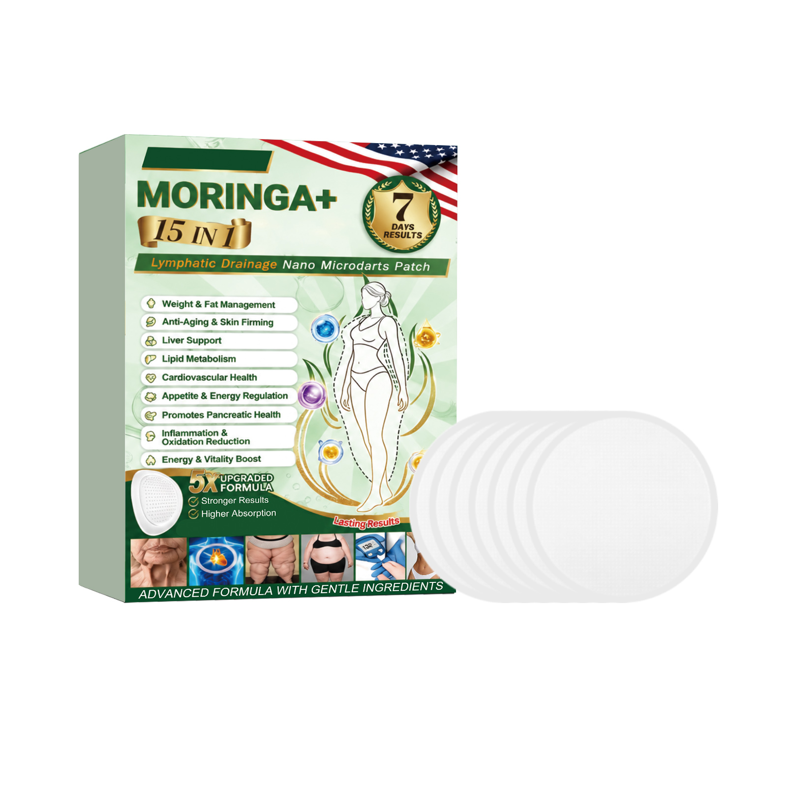 Slimming Care Microneedle Patch Keep Refreshing Microneedle Release Easy Apply Contain Plant Extract Body Treatment