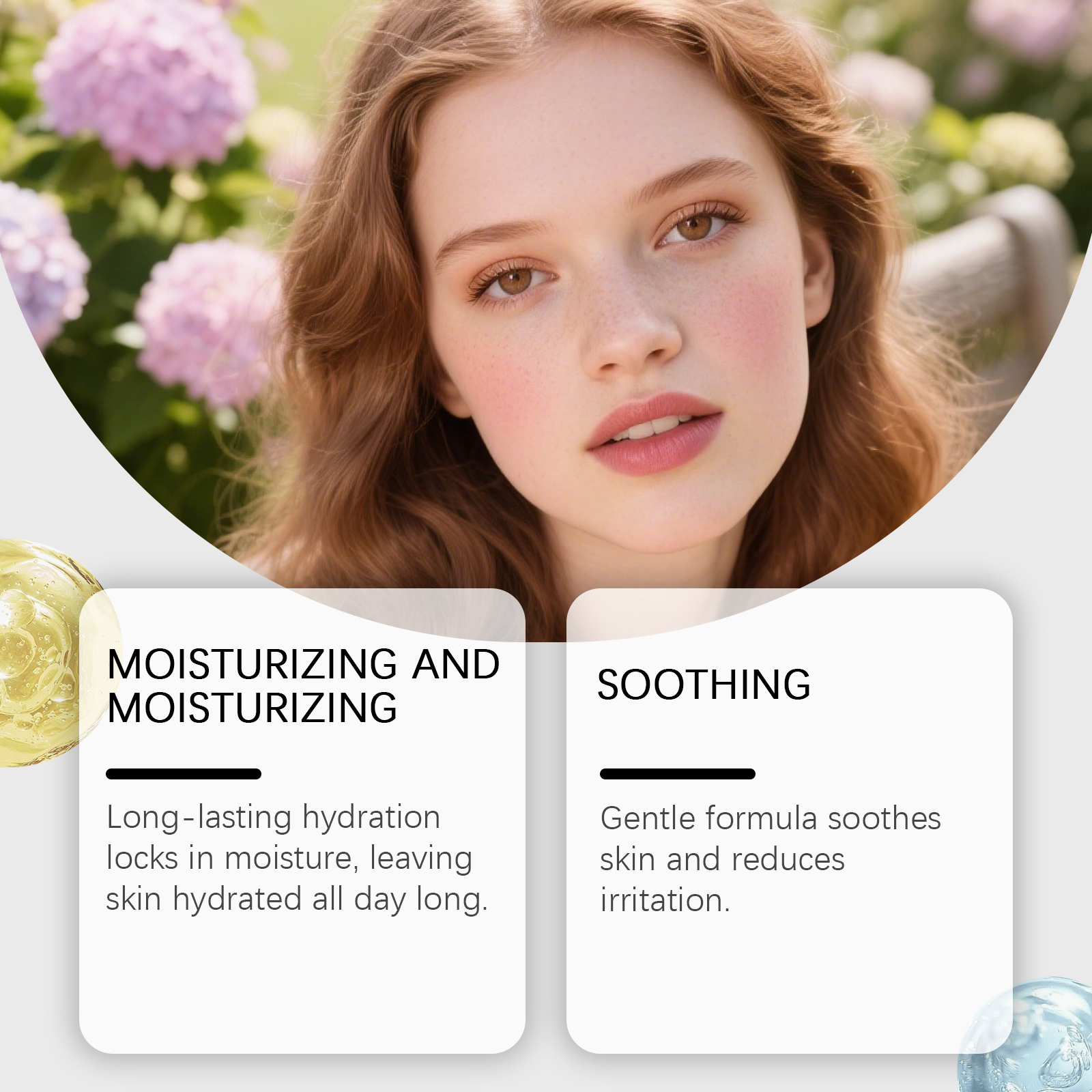 Facial Moisturizing Gel Mild Formula Hydrating Soft Smooth Skin Refreshing Delicate Daily Face Care
