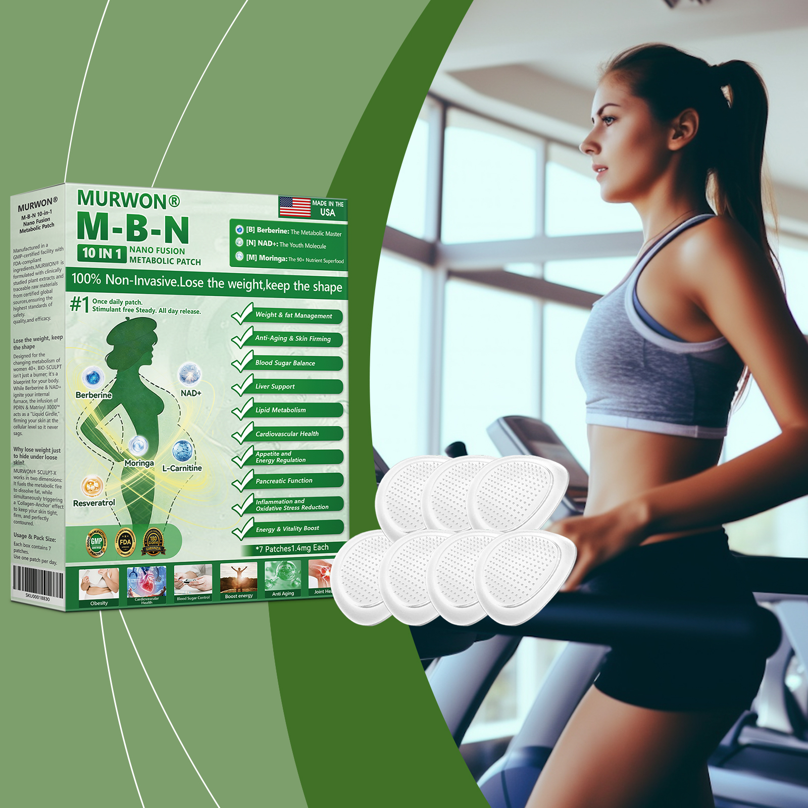 Moringa Body Care Patch Soft Light Close Fit Mild Nourish Portable Skin For Human Body