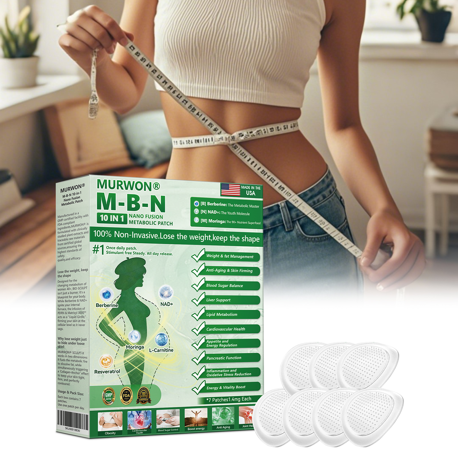 Moringa Body Care Patch Soft Light Close Fit Mild Nourish Portable Skin For Human Body