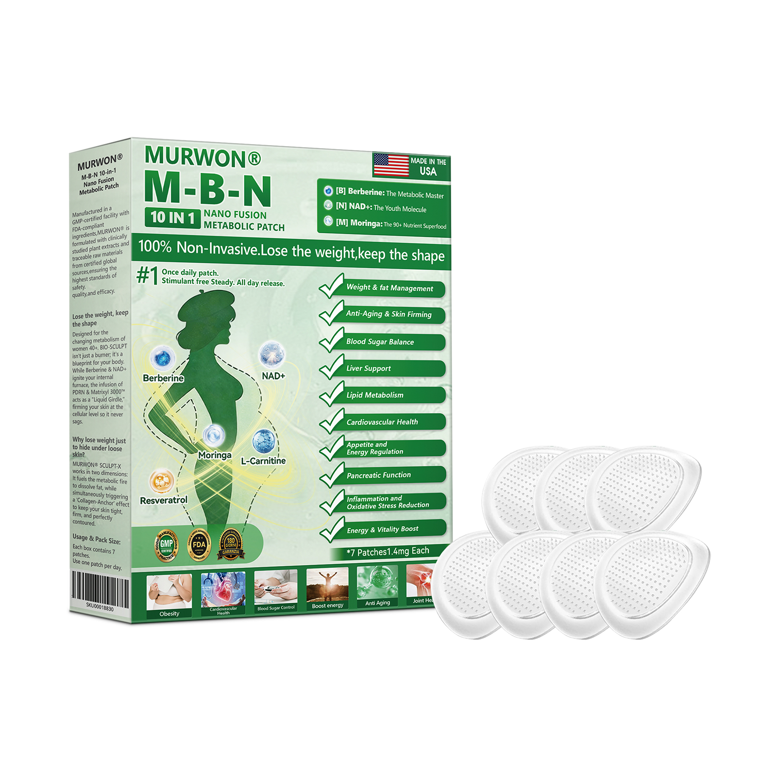 Moringa Body Care Patch Soft Light Close Fit Mild Nourish Portable Skin For Human Body