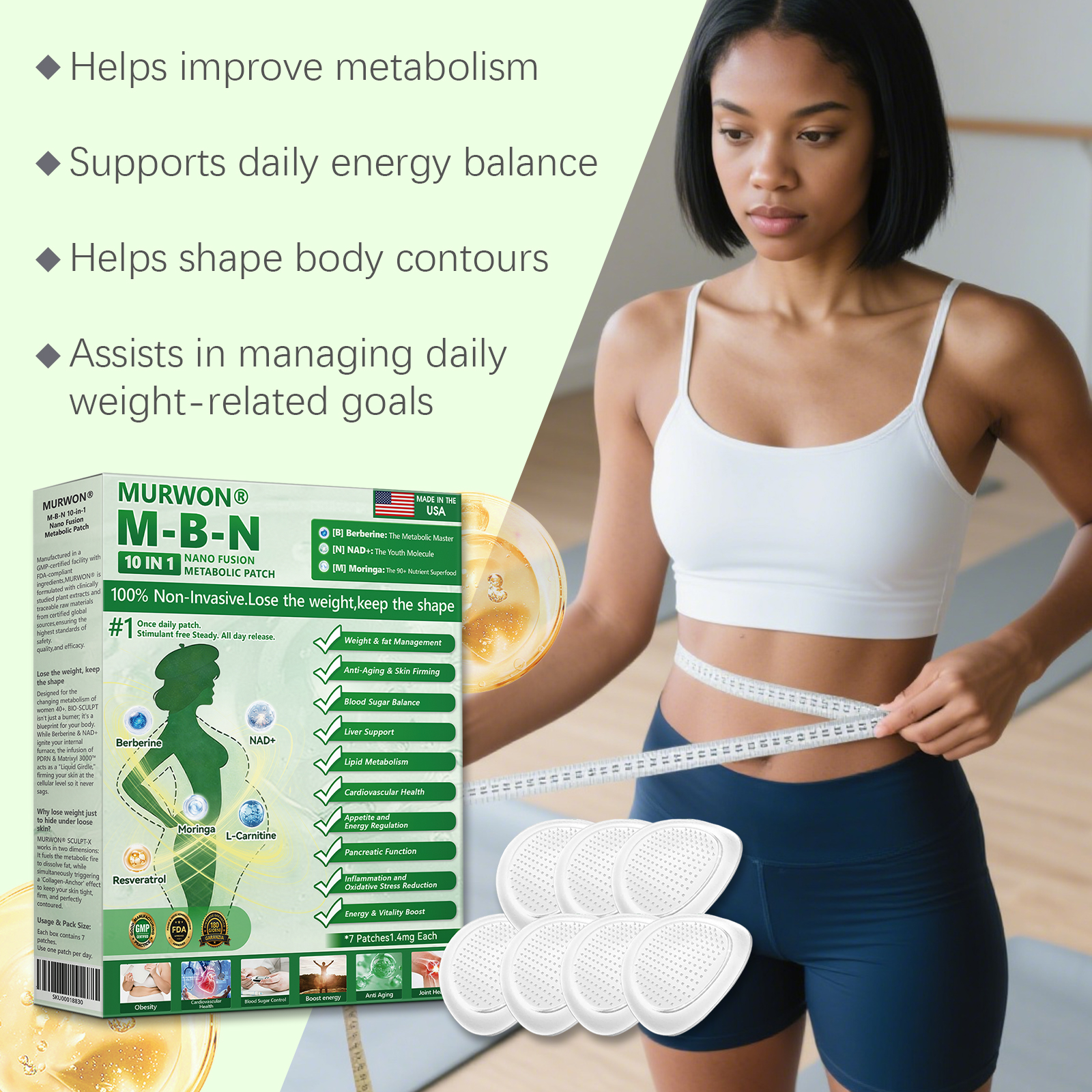 Moringa Body Care Patch Soft Light Close Fit Mild Nourish Portable Skin For Human Body