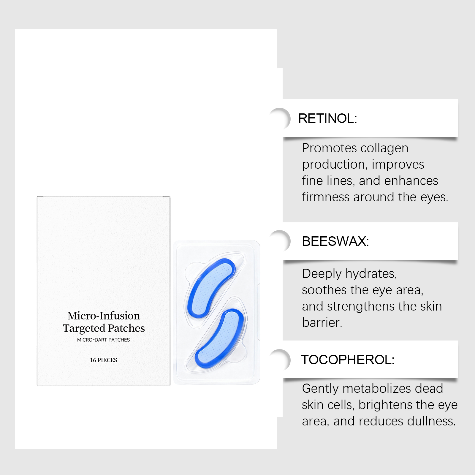 Eye Patch Daily Moisturizing Nourishing Soft Hydrating Portable Sheet For Eye Skin Surrounding Fine Lines