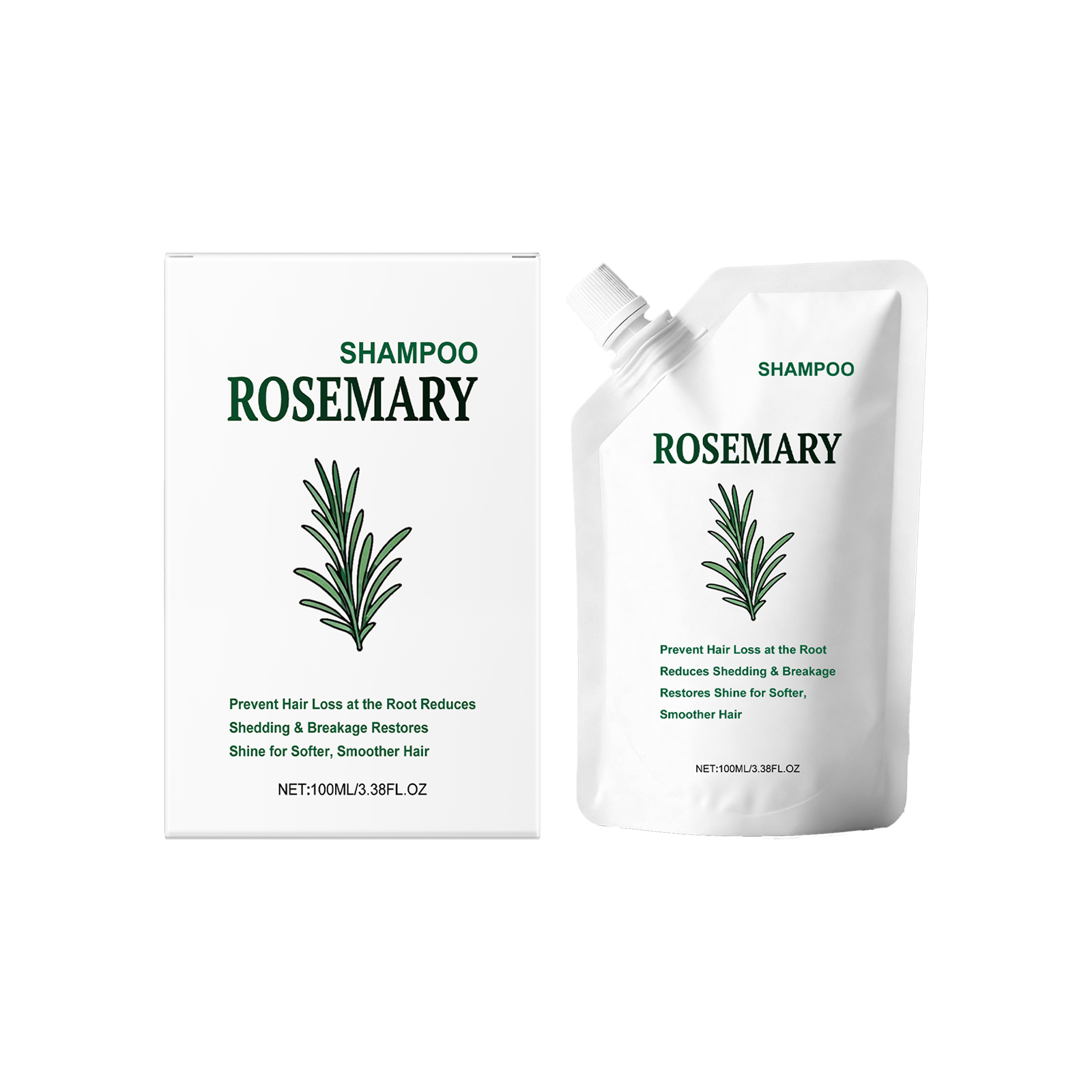 Rosemary Shampoo Mild Clean Scalp Nourish Plump Hair Daily Soft Care For Normal Hair Scalp