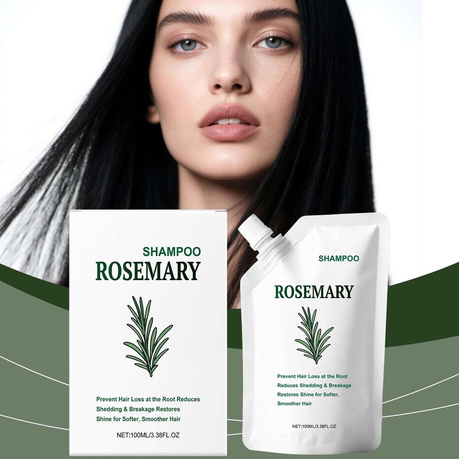 Rosemary Shampoo Mild Clean Scalp Nourish Plump Hair Daily Soft Care For Normal Hair Scalp