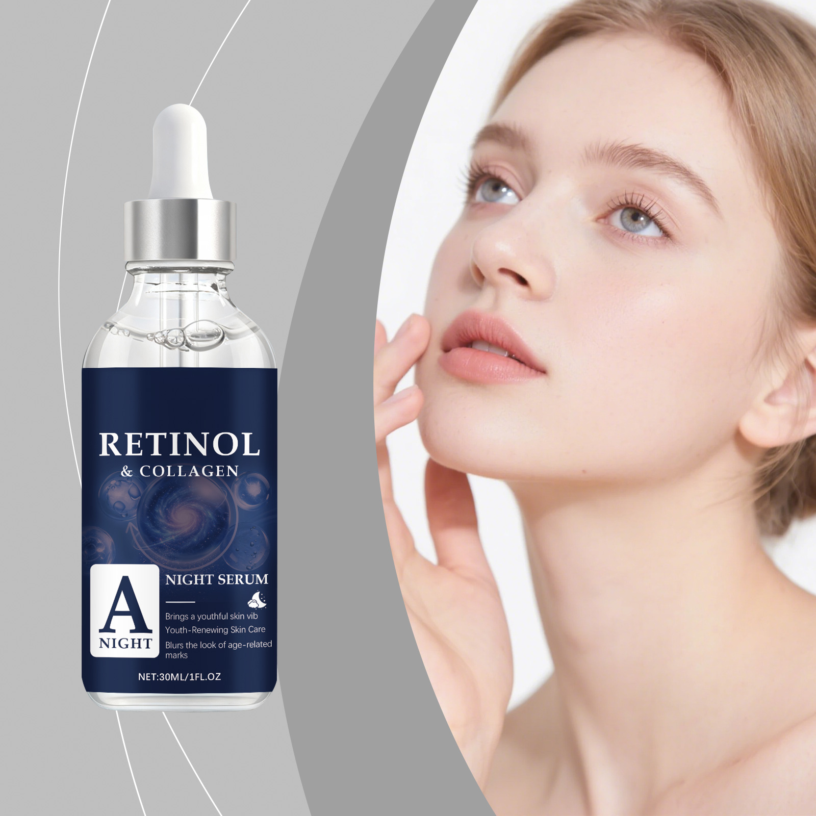 Retinol Essence Liquid Gentle Hydrating Moisturizing Nourishing Multi Effect Facial Skin Care Soft Night Care Essence
