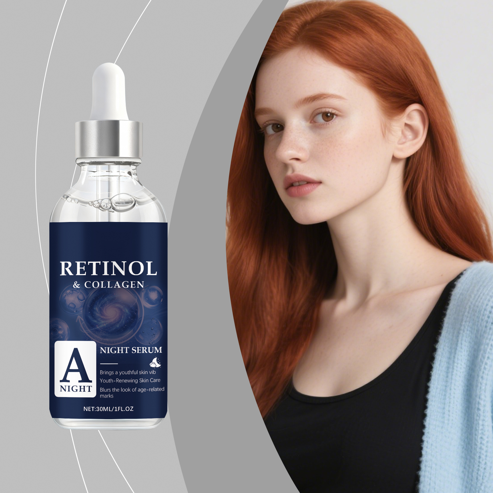Retinol Essence Liquid Gentle Hydrating Moisturizing Nourishing Multi Effect Facial Skin Care Soft Night Care Essence