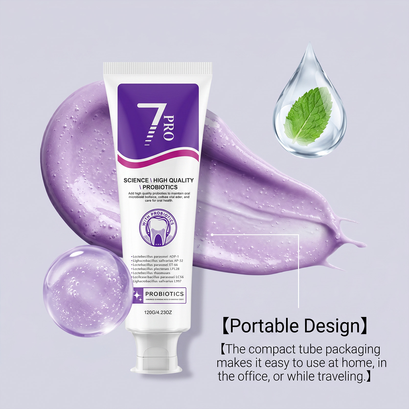 Daily Purple Fresh Gentle Comfortable Clean Bright Teeth Care Oral Nursing Tooth Paste