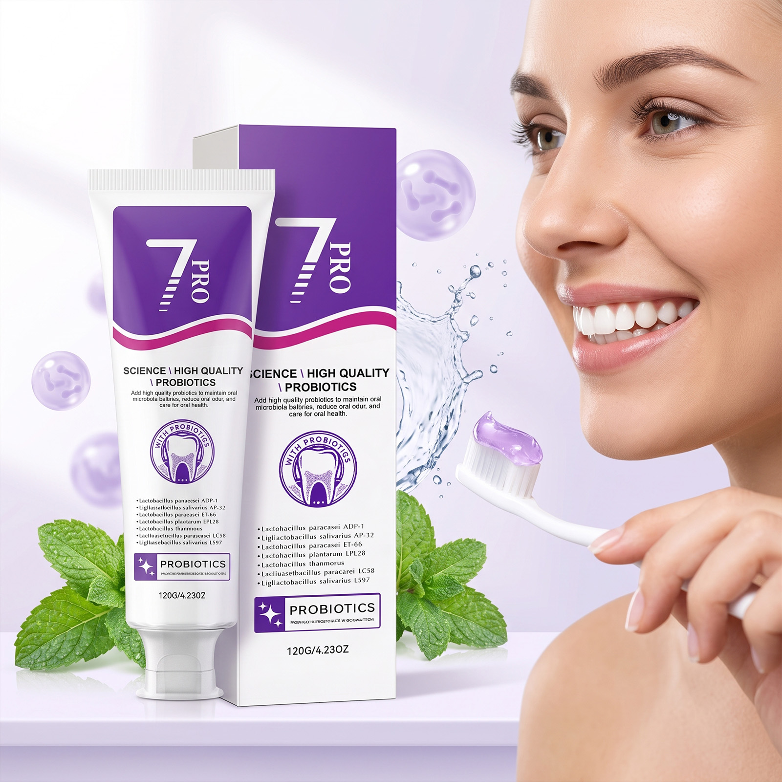 Daily Purple Fresh Gentle Comfortable Clean Bright Teeth Care Oral Nursing Tooth Paste