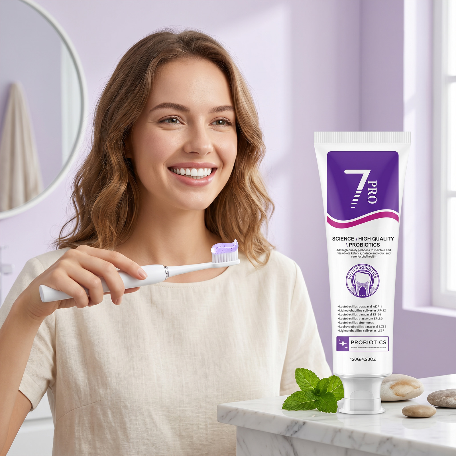 Daily Purple Fresh Gentle Comfortable Clean Bright Teeth Care Oral Nursing Tooth Paste