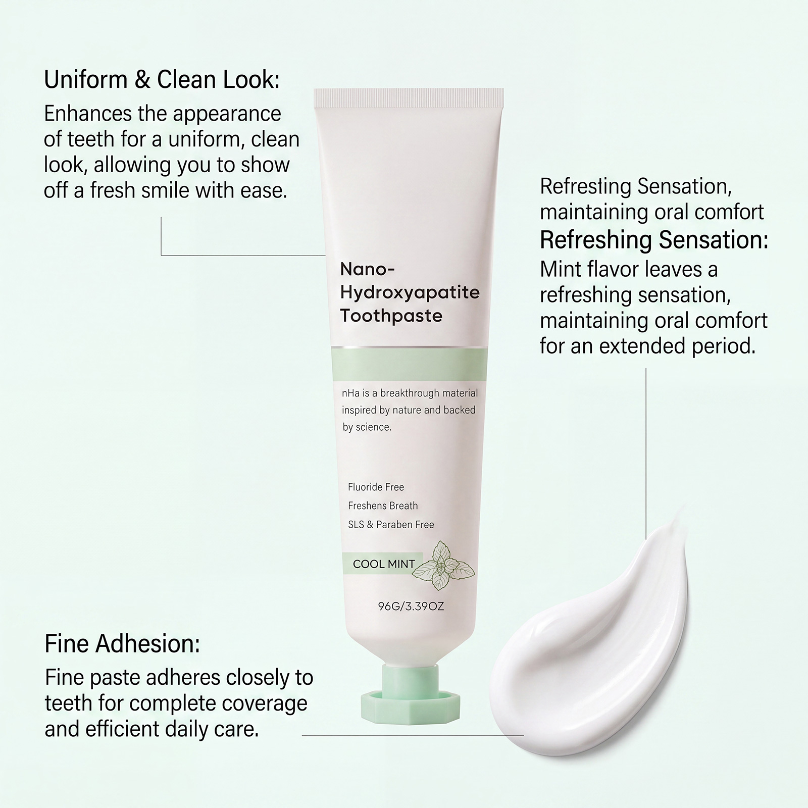 Refreshing Mint Toothpaste Gentle Even Dental Care Fresh Breath Dense Foam Daily Oral Cleaning Comfortable Mouth Nursing