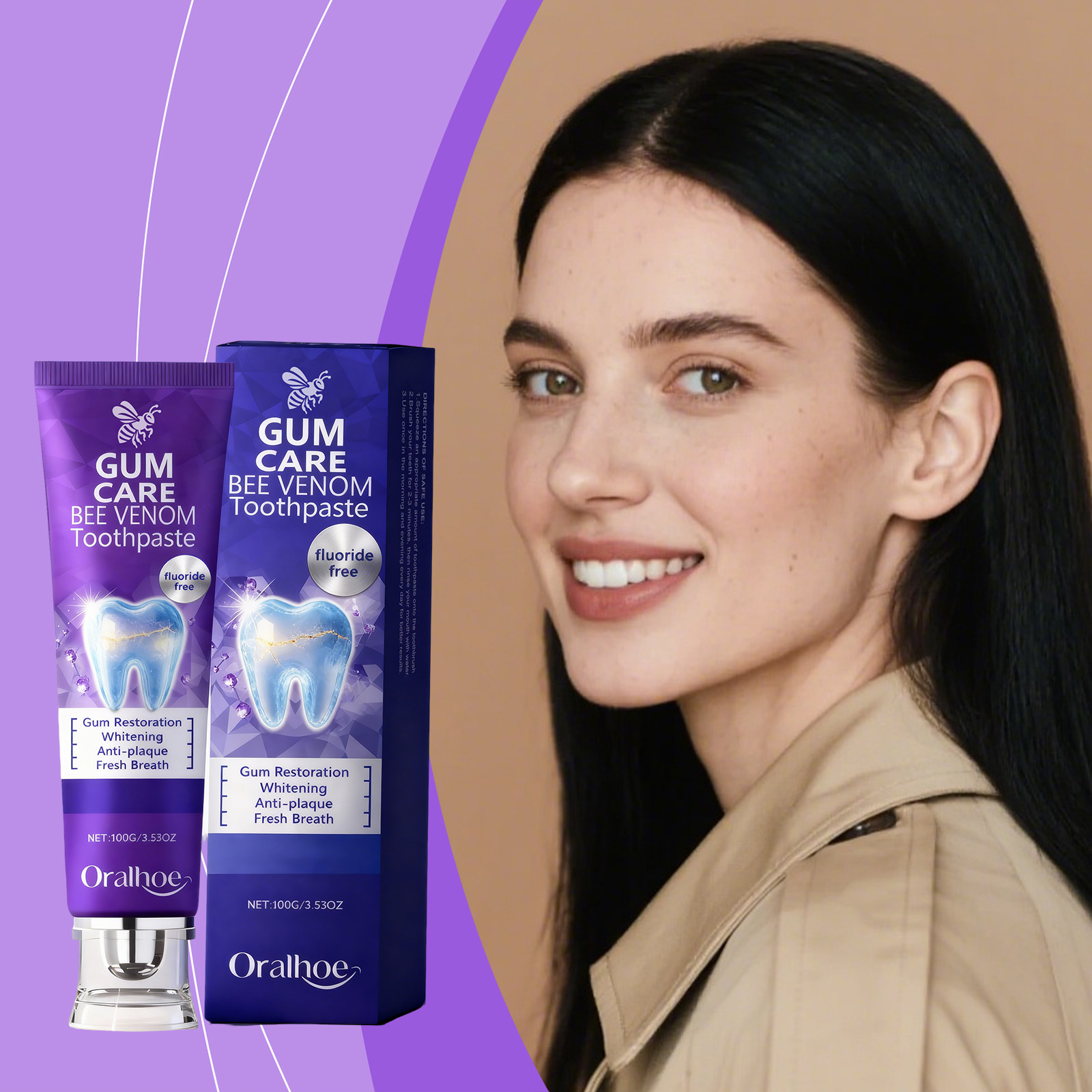 Bee Venom Care Toothpaste Freshens Breath Protects Gums Strengthens Enamel Daily Cleansing Guards Oral Health
