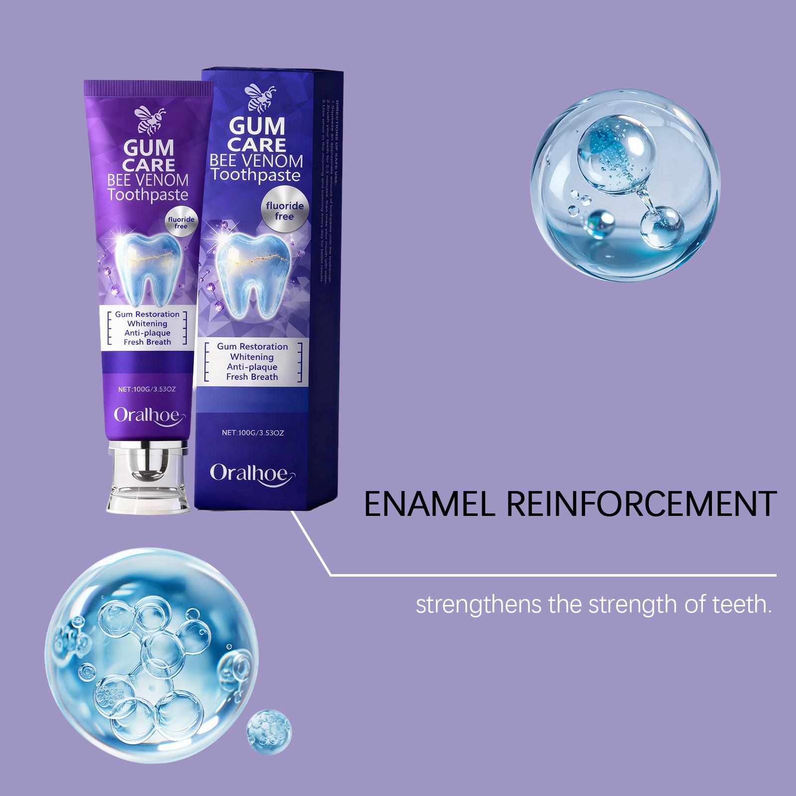 Bee Venom Care Toothpaste Freshens Breath Protects Gums Strengthens Enamel Daily Cleansing Guards Oral Health