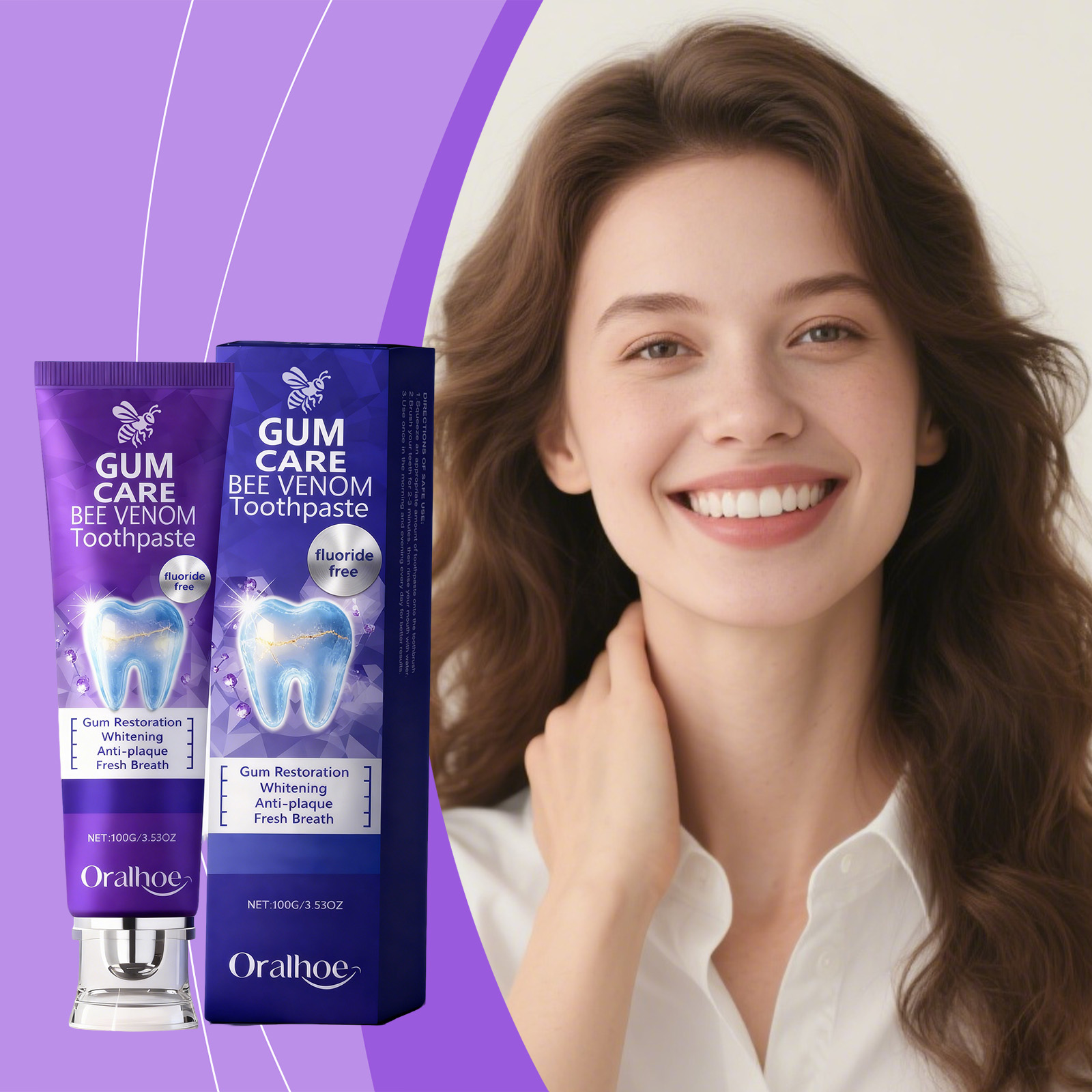 Bee Venom Care Toothpaste Freshens Breath Protects Gums Strengthens Enamel Daily Cleansing Guards Oral Health