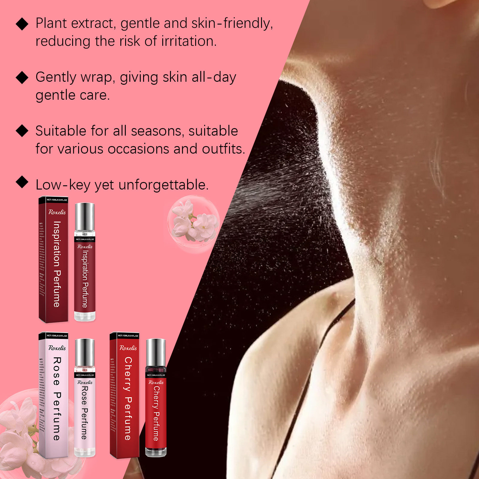 Inspiration Rouge Perfume Almond Saffron Fresh Light Floral Fruity Woody Charming Longlasting Dating Atmosphere Scent