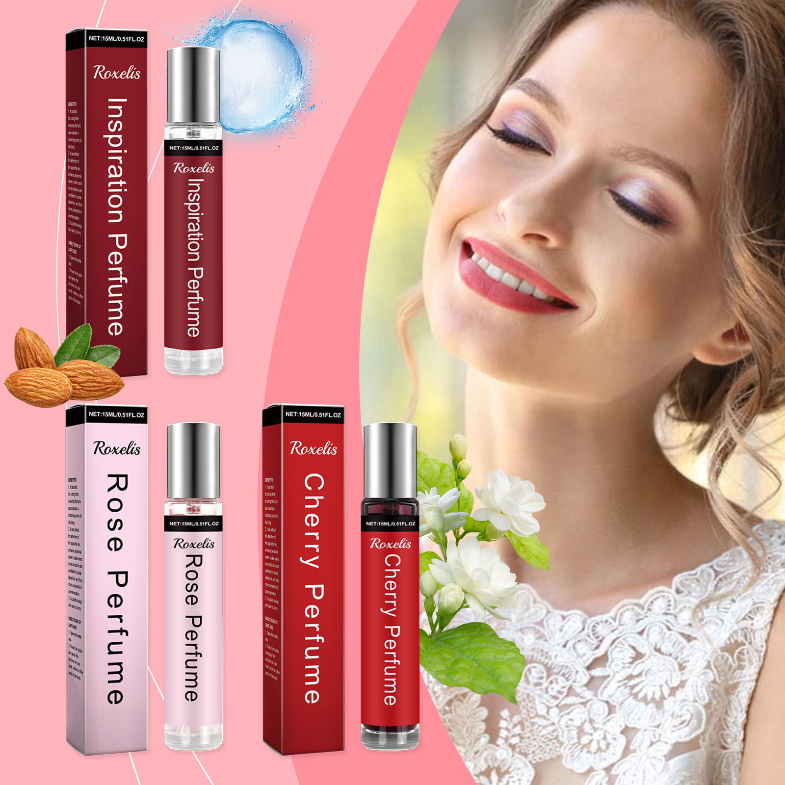 Inspiration Rouge Perfume Almond Saffron Fresh Light Floral Fruity Woody Charming Longlasting Dating Atmosphere Scent