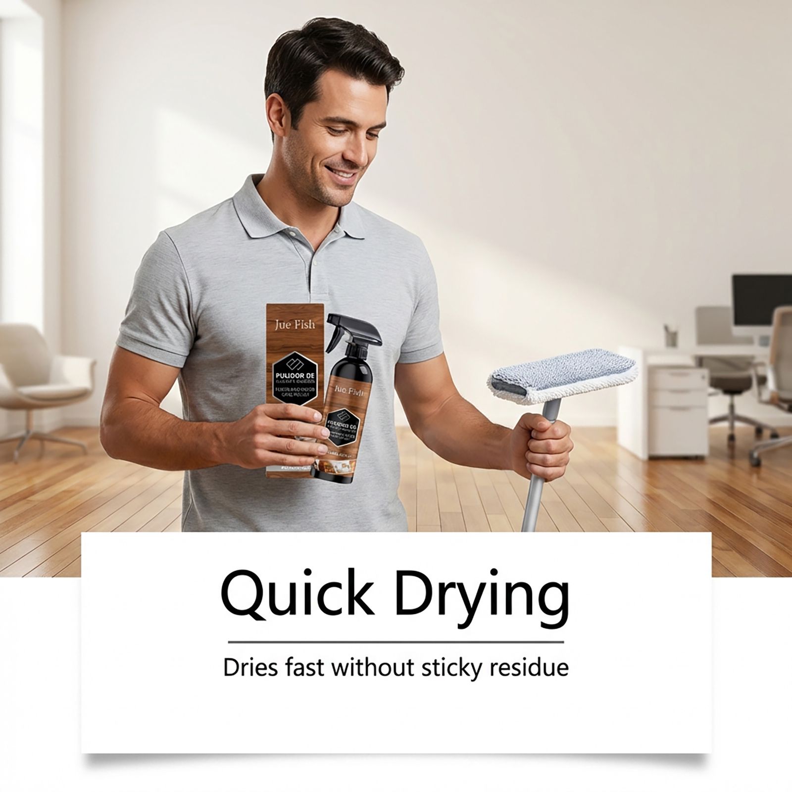 Wood Floor Care Spray Polyethylene Wax For Cleaning And Natural Shine Daily Maintenance