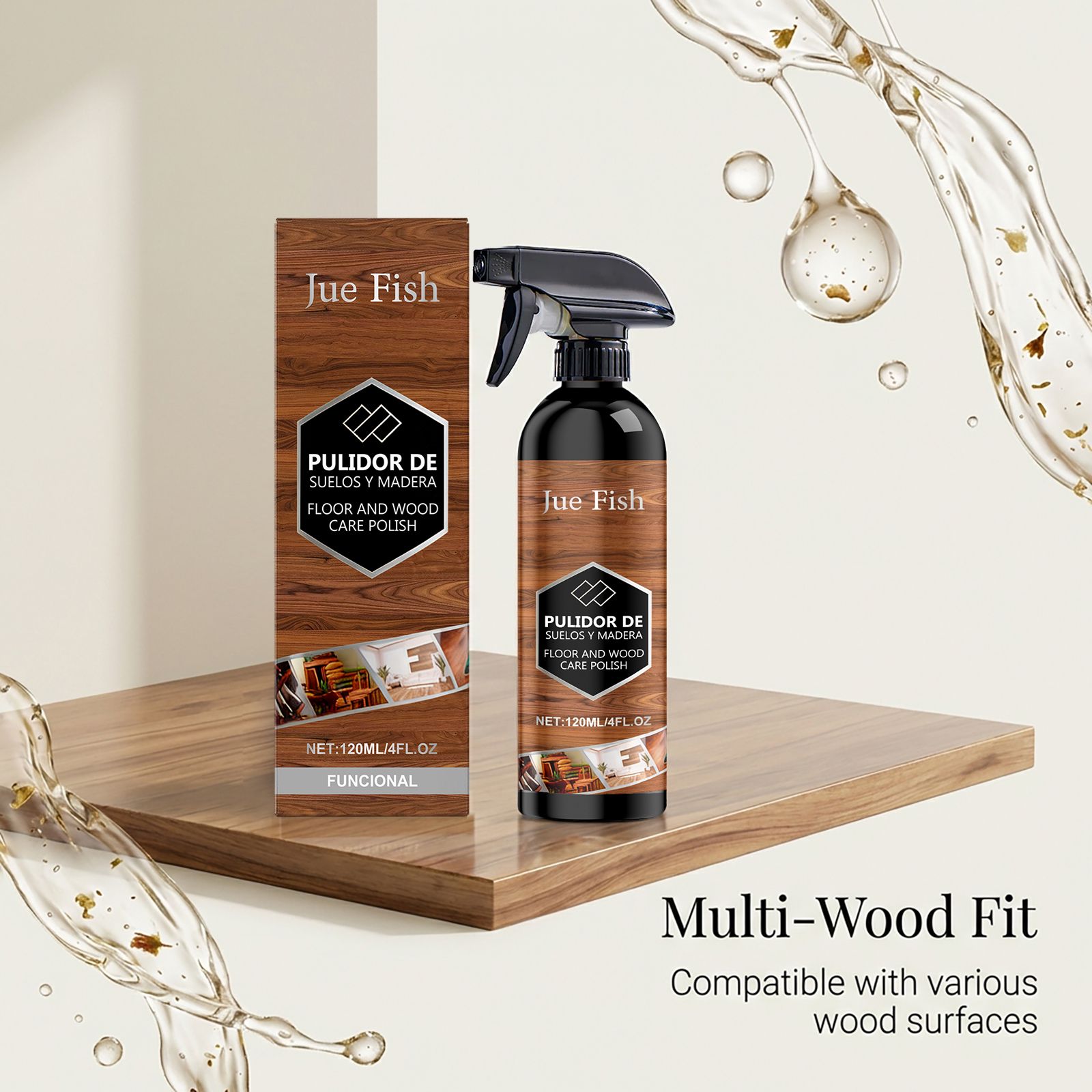 Wood Floor Care Spray Polyethylene Wax For Cleaning And Natural Shine Daily Maintenance