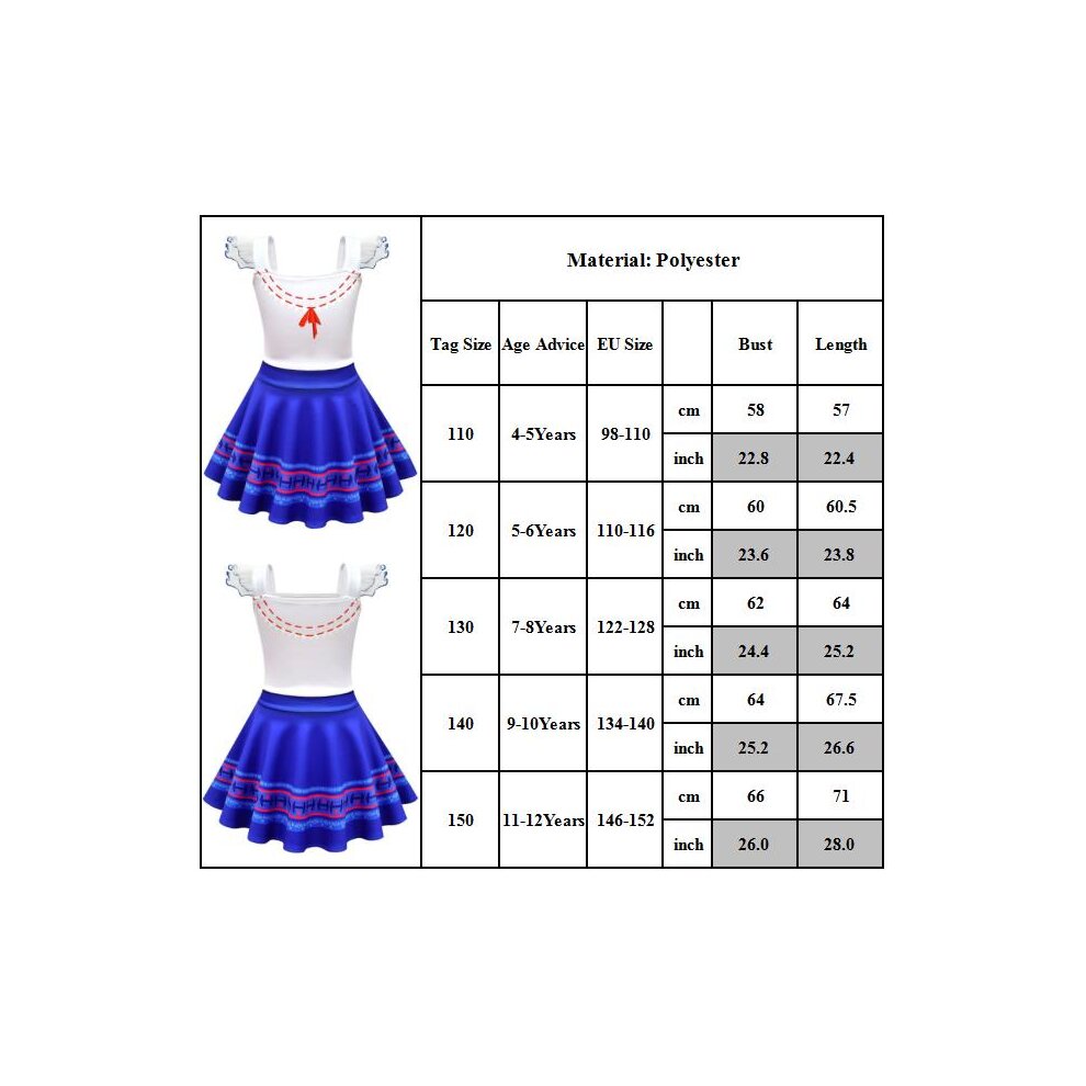 (7-8 Years) Encanto Luisa Cosplay Costume Kids Children Dress Outfits Halloween Suit
