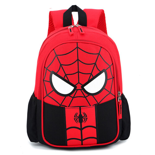 (Black-Spiderman) Kids Superhero School Bag Spiderman Superman Backpack Rucksack